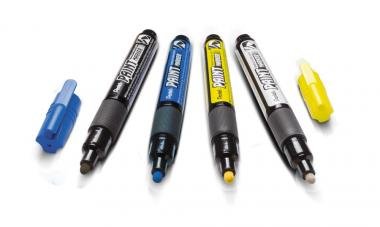 Pentel lakkmarker kerek hegyű 4 db-os szett - fekete, kék, sárga, fehér